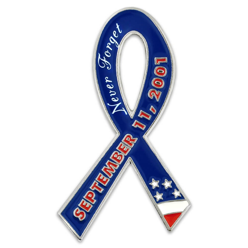 PinMart's 9/11 September 11th Patriotic Twin Towers Lapel Pin – 9/11 Memorabilia and Pentagon Remembrance – Commemorative Enamel Pins for Veterans, Events, Backpacks, Hats - Single or Bulk Packs