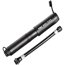 PRO BIKE TOOL Mini pompa classica per bicicletta, adatta a valvole Presta e Schrader, fino a 100 psi, 6,9 bar, pompa per pneumatici per bici da strada e mountain bike, piccola, portatile e compatta