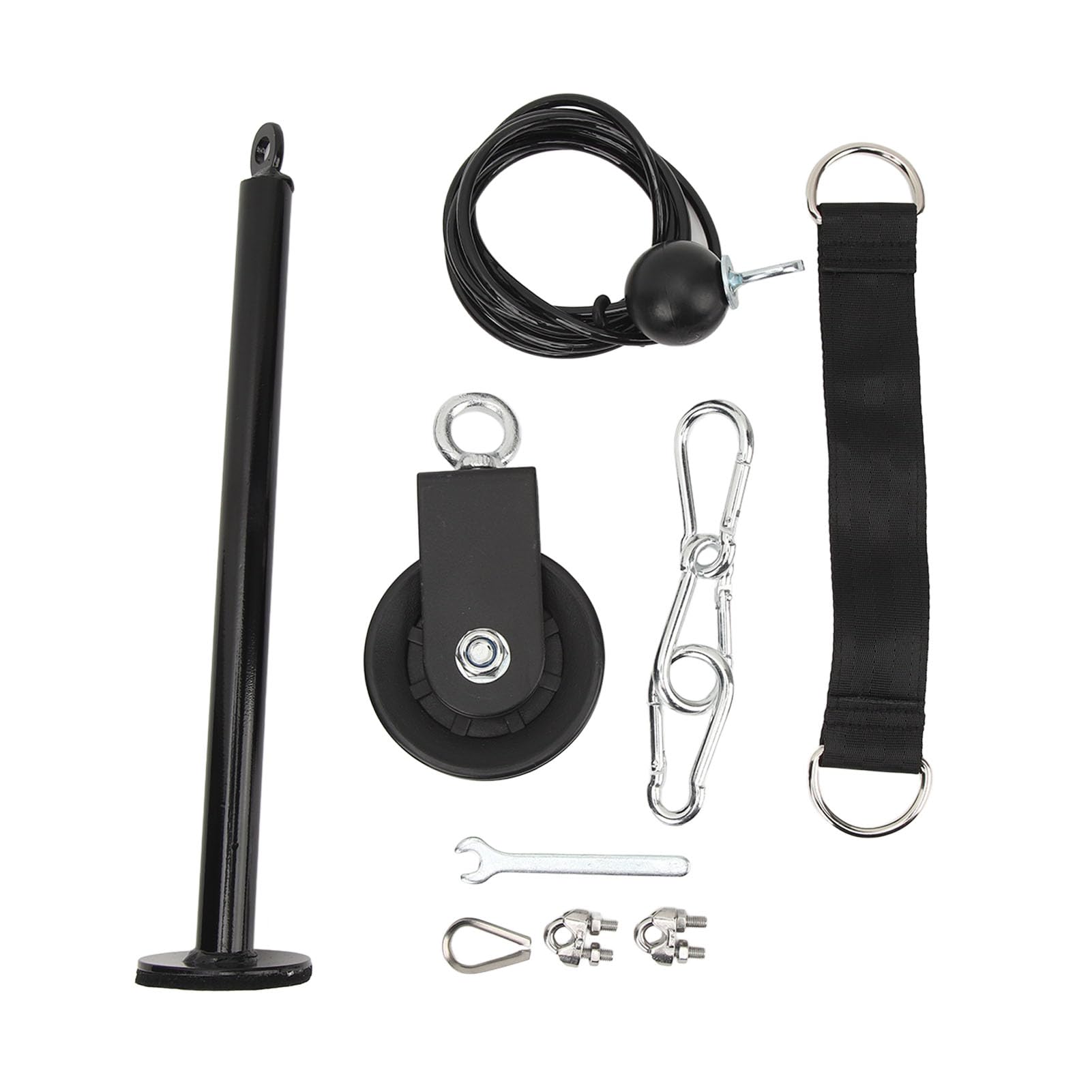 de poleas con Cable de Peso, de poleas para Levantamiento de Remo en Gimnasio y Fitness, polea de Entrenamiento giratoria de 360° con Cable de Nailon de 6,6 pies