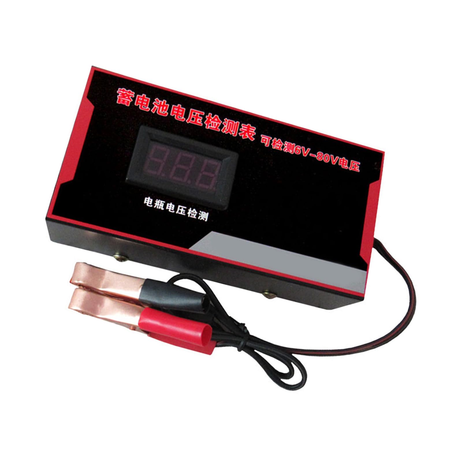 Ordinaryone Red/Black Accuracy 6V 80V Battery Electric Detectors Tester For Bikes Motorcycles & Mobile Scooters Bike Tester
