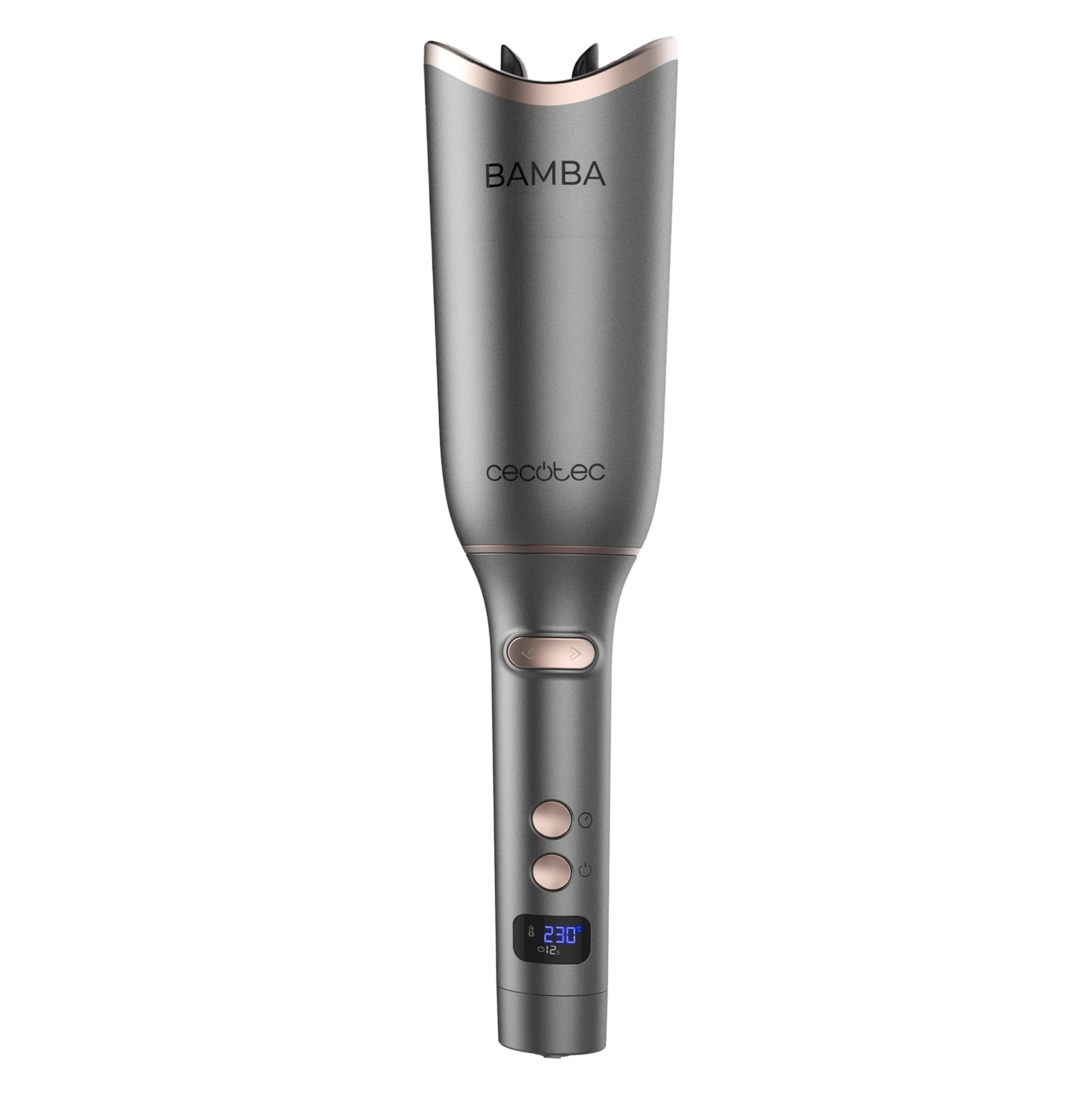 Cecotec Fer à boucler automatique Bamba Surfcare 850 Magic Waves Vision, Moteur numérique Brushless, Revêtement en céramique, réglage de la température et du temps, et écran LCD.