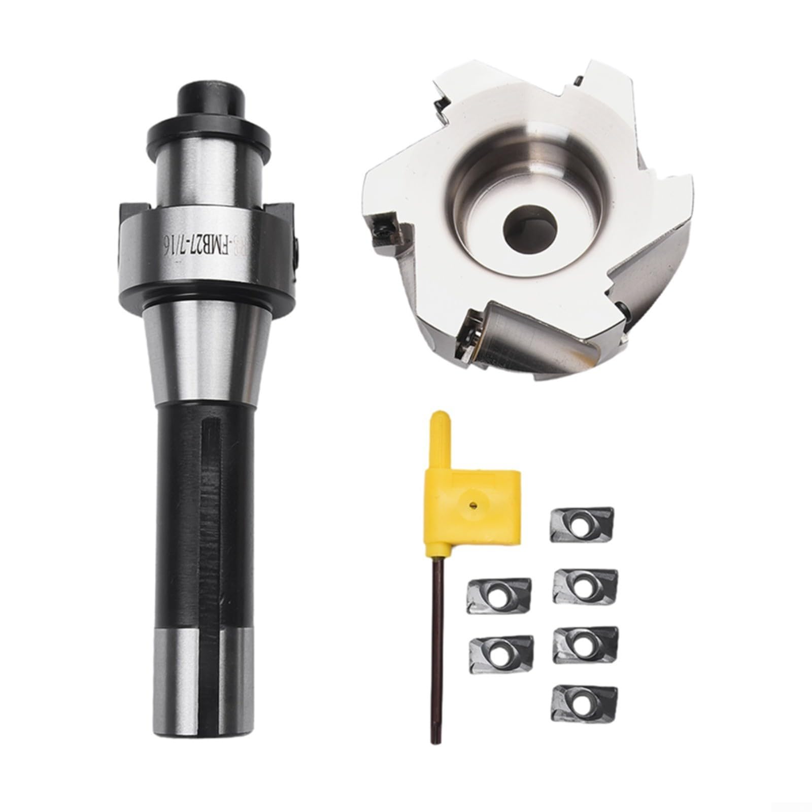 HpLive R8 FMB27 - Fresa elicoidale per fresa, 400R, 80 mm, fresa CNC, in metallo duro T15, con 6 lame in metallo duro APMT1604