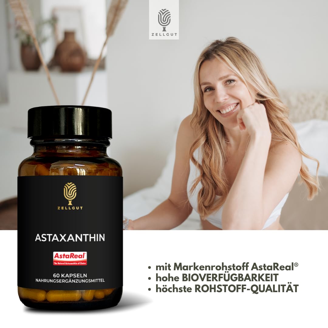 ASTAXANTHIN • mit geprüftem Markenrohstoff AstaReal® • optimale Bioverfügbarkeit • natürliches Antioxidans • 60 Kapseln