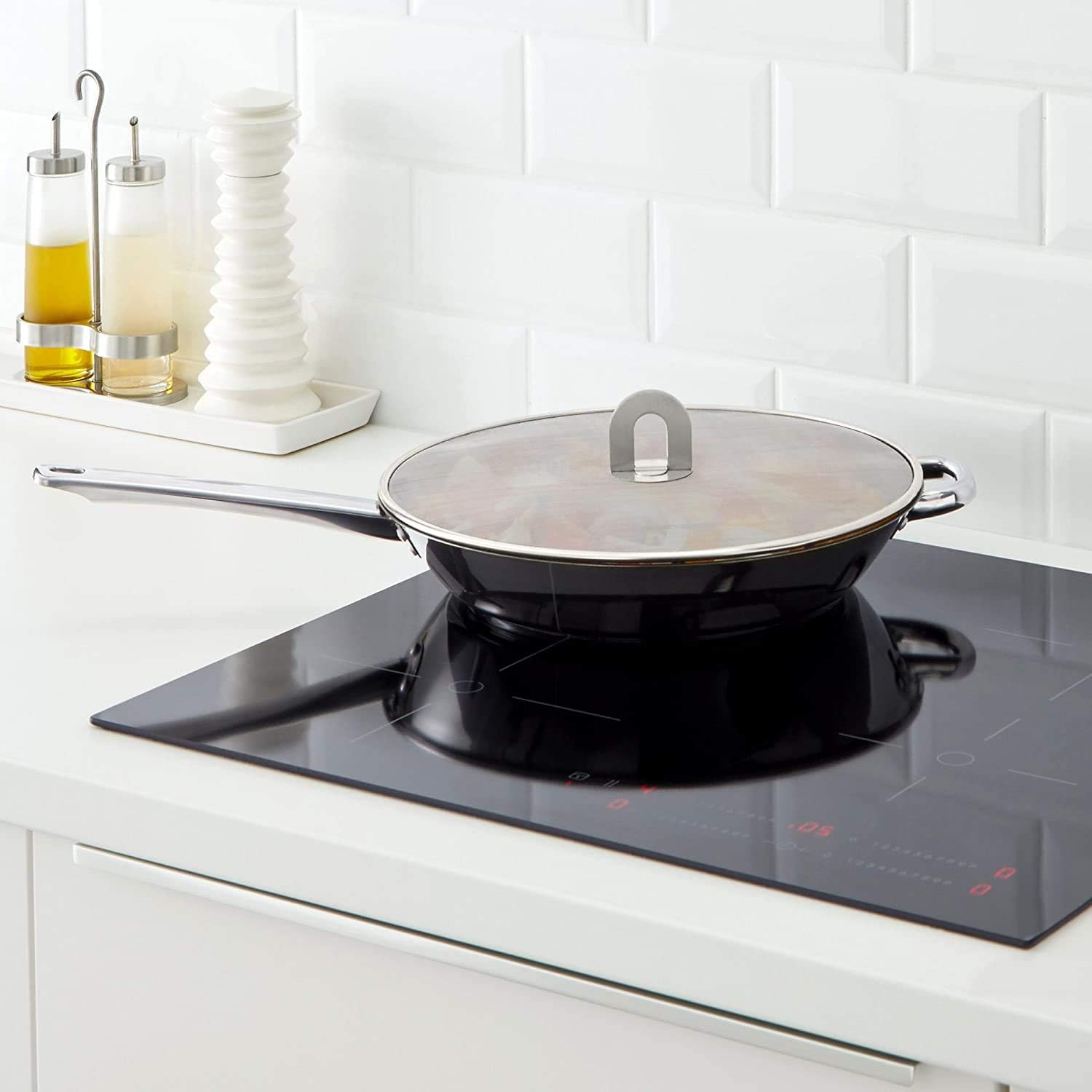 Antaky Grease Splatter Screen for Frying Pan with Fold Flat Knob-Grease