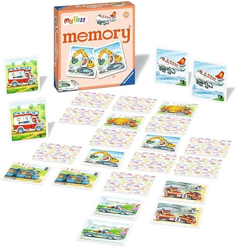 Miniatura 4 de Ravensburger Vehicles My First Memory Juego de Vehículos para Niños de 2 años en Adelante  Un Divertido y Rápido Juego de Emparejar Imágenes