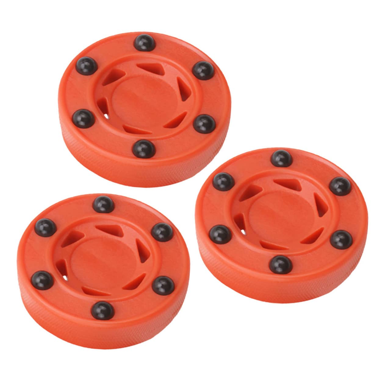 HEMOTON 3 Ensembles Palet Rondelle De Hockey À roulettes Mini- De Hockey Fournitures De Sport De Hockey Rondelles De Hockey Rondelle De Hockey De Rue des Balles Rouge PVC 3 Pièces * 3