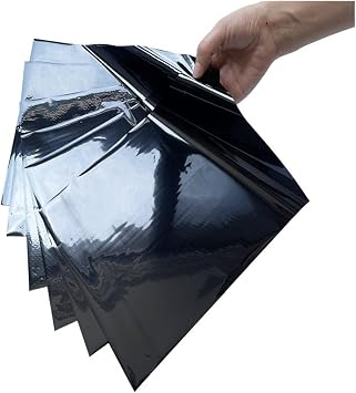 Hot Stamping Foil 50PCS A4 Size Hot Foil Stamp Gold Paper Laminated Toner Reactive for Paper Cards Hot Foil PapersBlack