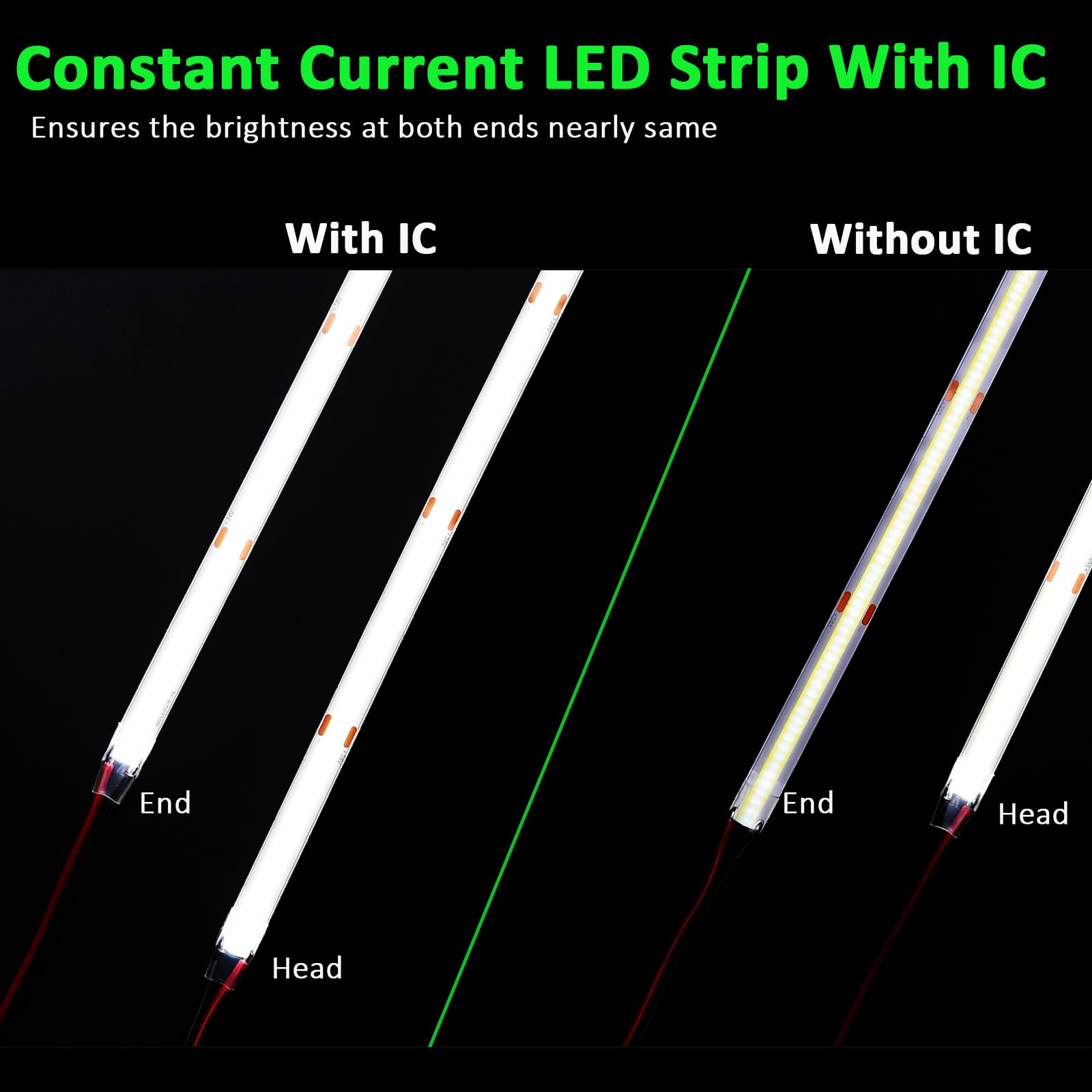 JOYLIT 15M Striscia LED COB 24V Bianca Natural 4000K, 480LED/M CRI 90+ 10500LM Alta Luminosità Dimmable Autoadesivo LED Strip Per Camera da Letto, Armadietti Della Cucina (Alimentazione non Inclusa)
