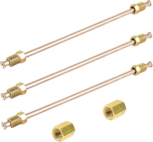 Miniatura 8 de MuHize Líneas de freno 316  Línea de freno de acero inoxidable con accesorios, tubos de línea de freno de 10 pulgadas con extremos acampanados