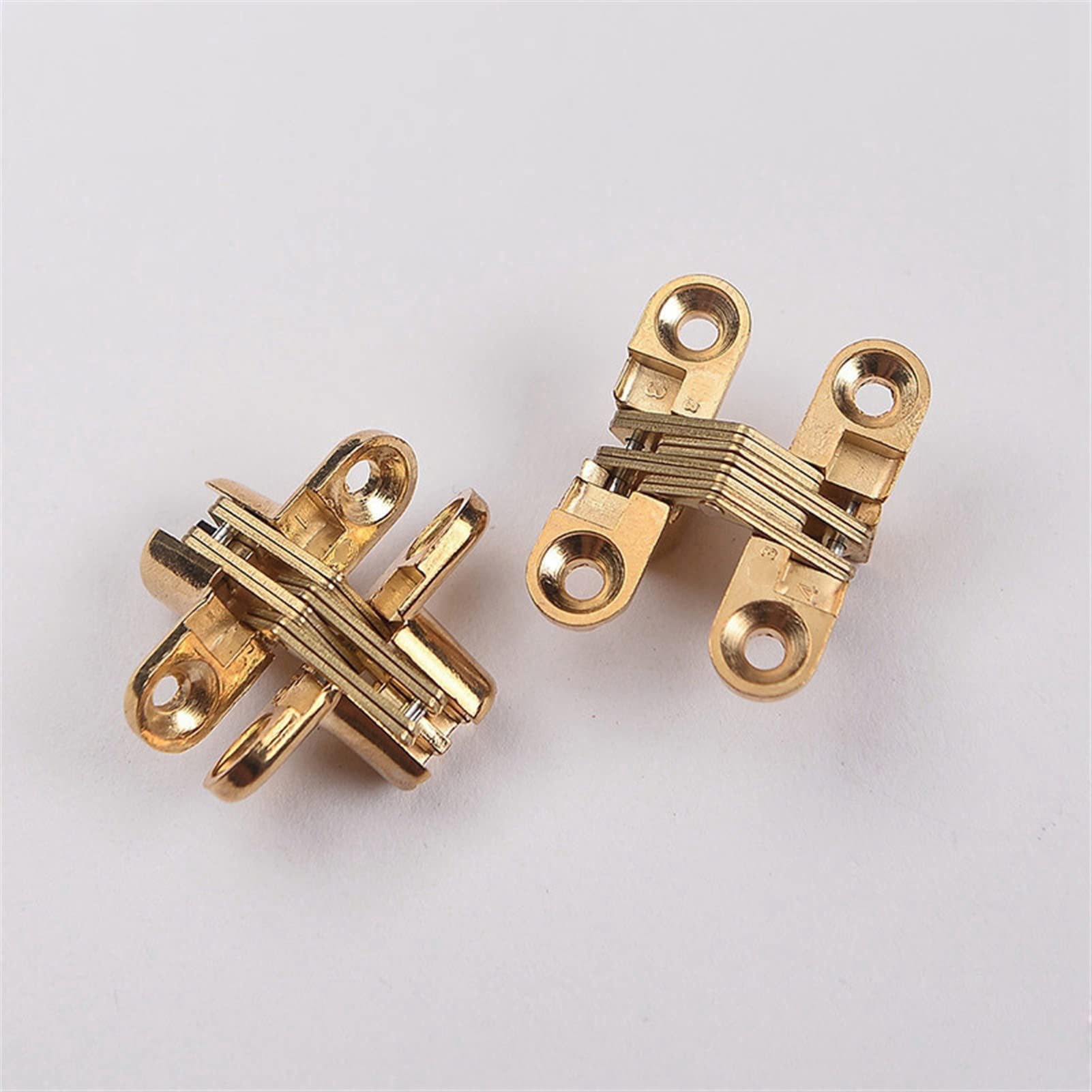 Nvsfzgiyg One Color Hinges Cross Hinge Zinc Alloy Dining Table Invisible Concealed Folding Hidden Furniture Hardware Accessories