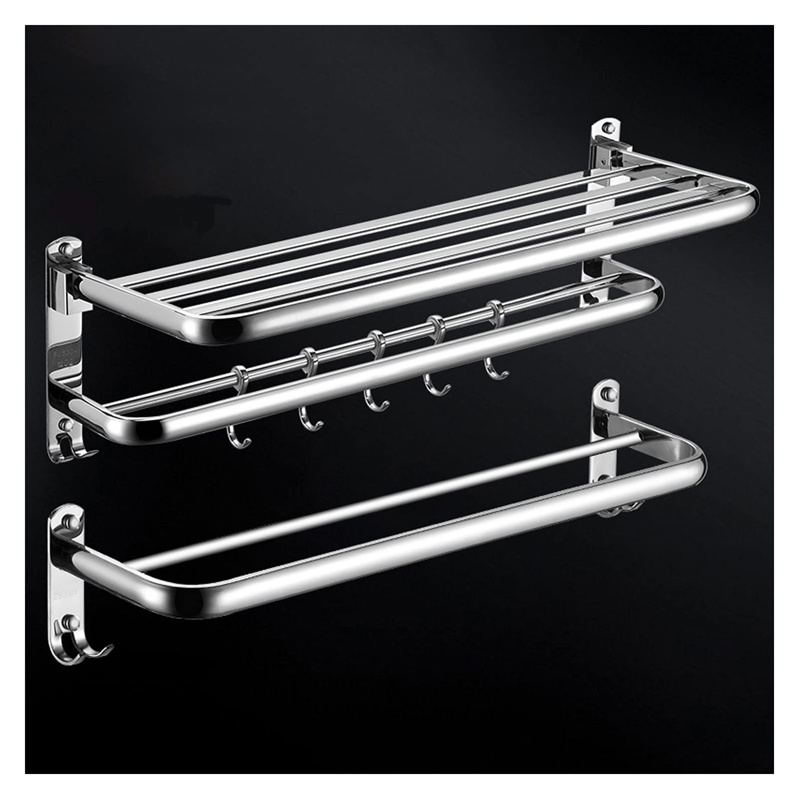 TOMYEUS Shower Caddy Bathroom Shelf Floating Shelves Wall Mounted Set of 2 Wall Mounted Bathroom Wall Shelves with