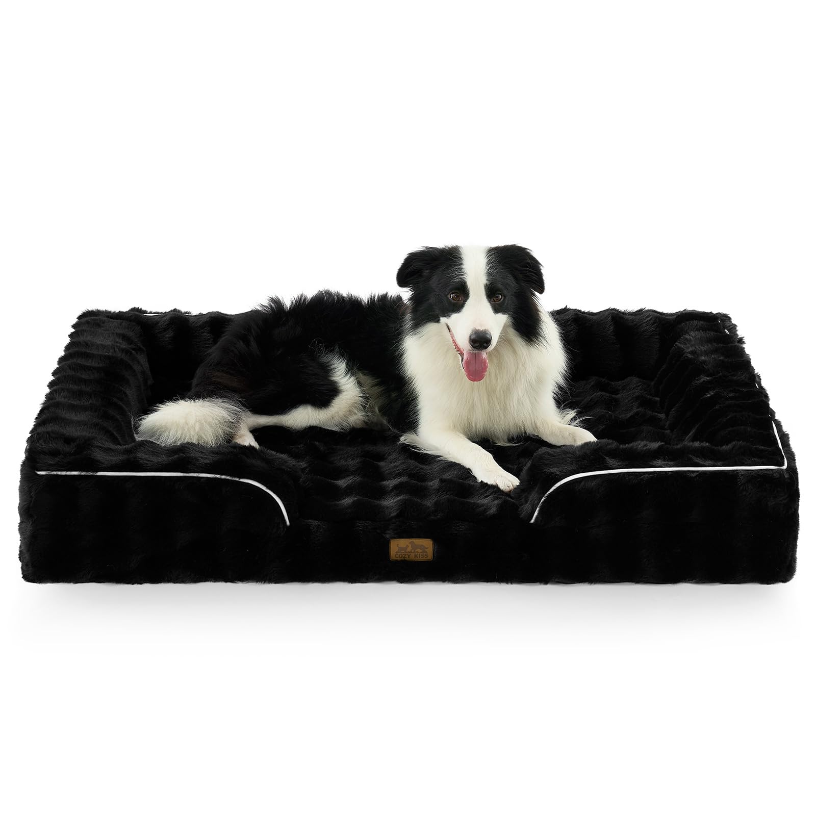 COZY KISS Faux Fur Orthopedic XXL Dog Bed