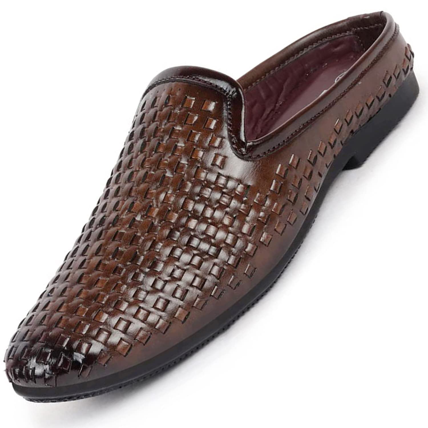 FAUSTO FST 3857 BROWN-41 Mens Brown Back Open Ethnic Mojaris (7 UK) (B085W3RKBK) Amazon Price History, Amazon Price Tracker