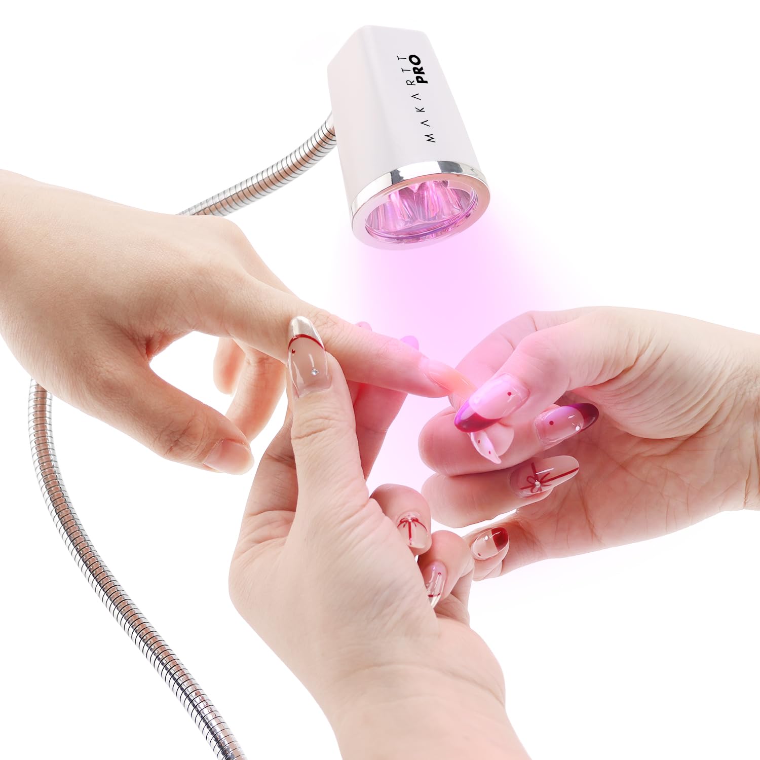MakarttPro GelFlex Goose Neck Lamp - Professional Soft Gel Flash Cure UV Lamp for Gel Nail Flash Curing, Adjustable Gooseneck Design, Perfect for Nail Technicians, and Enthusiasts