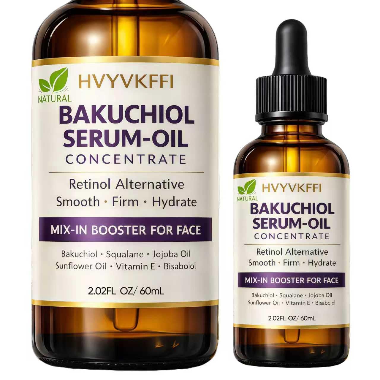 Bakuchiol Oil for Face – Natural Bakuchiol Serum Mix-In Booster, Retinol Alternative for Wrinkle Reduction, Hydrating & Firming Anti-Aging Facial Oil, Lightweight Vegan Non-GMO, 2.02 Fl Oz