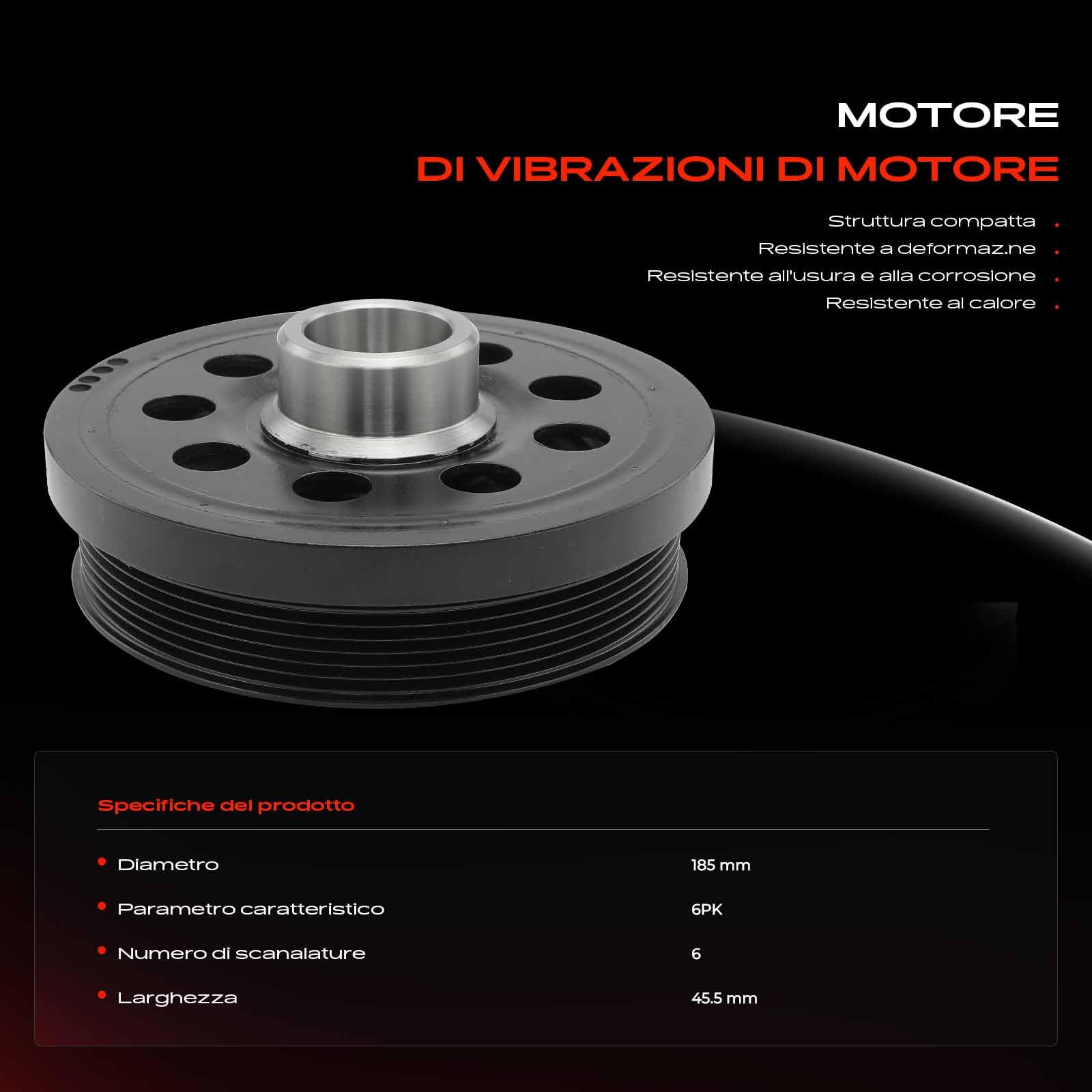 Frankberg Puleggia albero motore compatibile con 1 F20 116-120 2.0L 2010-2019 3er E90 316-320 2.0L 2007-2011 5er F10 518-520 2.0L 2009-2016 Replacee. # 1122 38512072