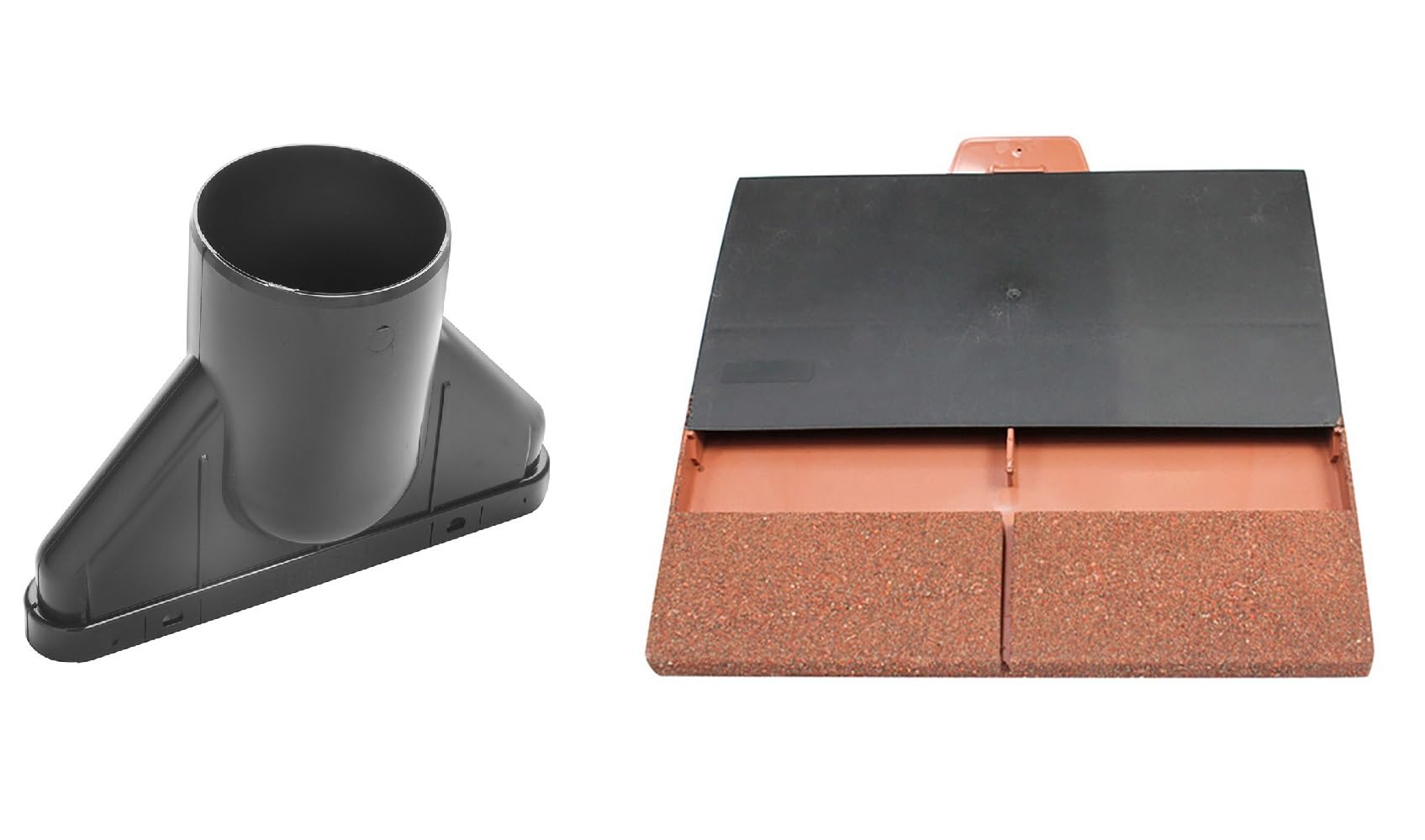 Eroofing Hedgerow Brown Klober Uni-Plain Tile Vent + Adaptor To 100Mm (Hedgerow Brown)