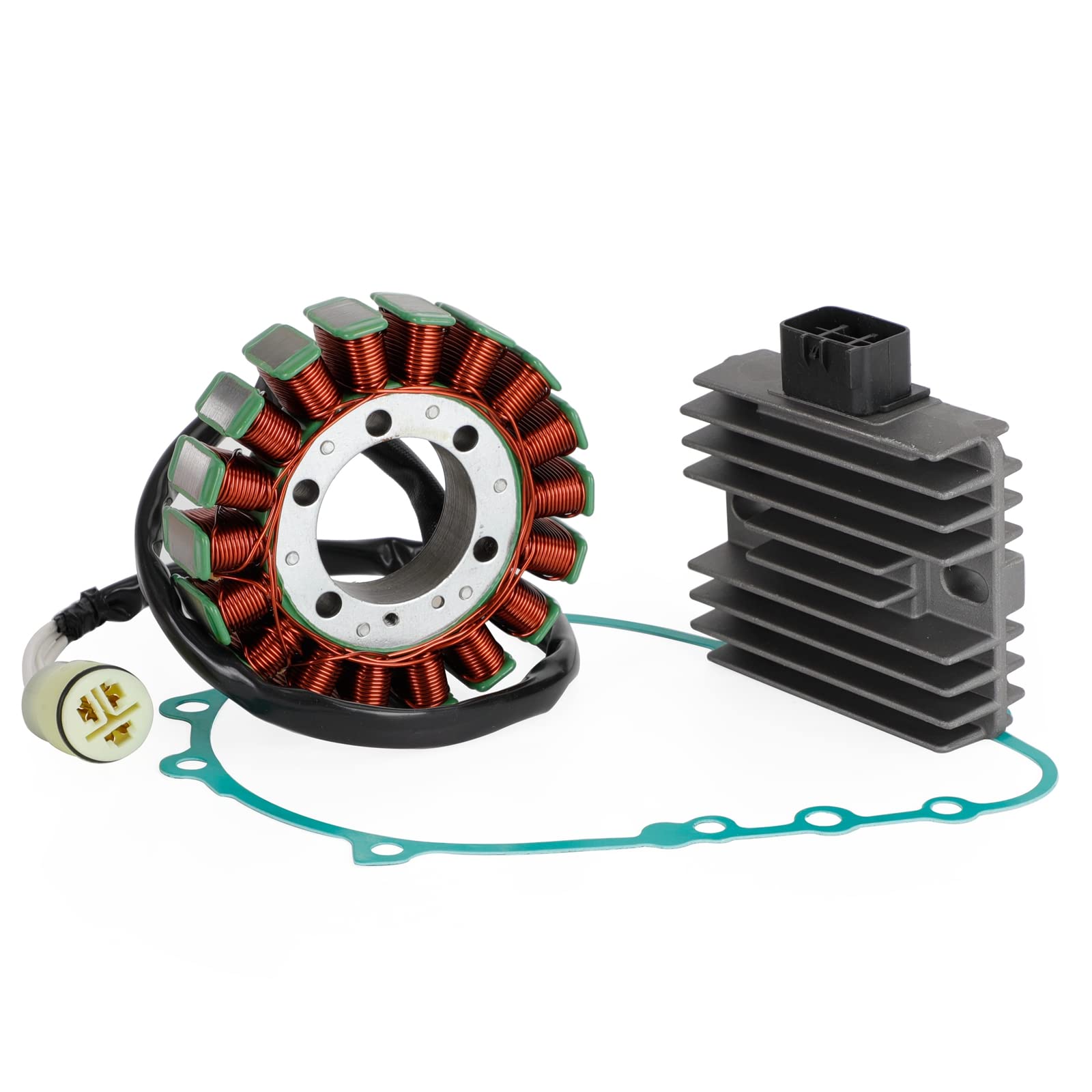 Topteng Magneto Stator+Voltage Rectifier+Gasket 21003-0001 adapté pour Kawasaki ZR750 Z750 Z750J 2004-2006, ZR750 Z750 Z750S 2005-2007, ZR1000 Z1000 2003-2006