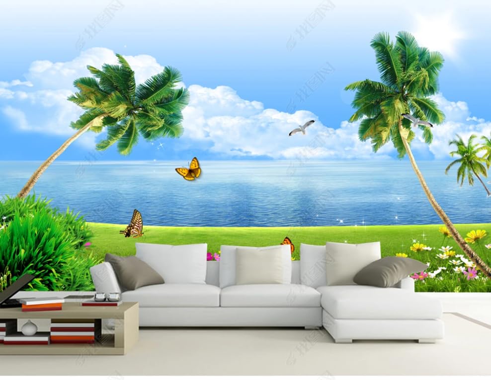 Papier peint intissé vue mer poster géant mural chambre restaurant 140cm