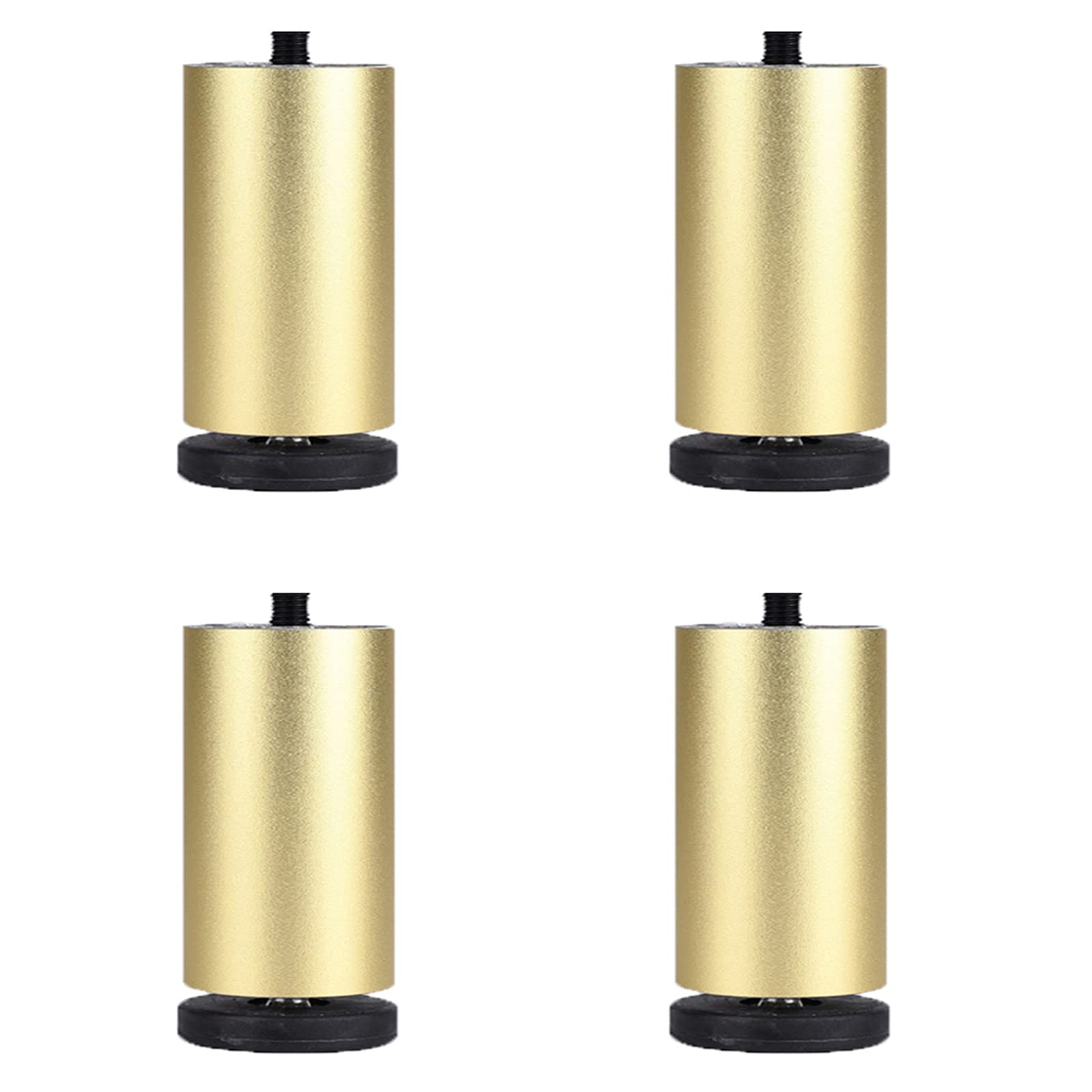 KOOEIN Sofa Legs,furniture Replaceable Legs,adjustable Round Feet,aluminum Alloy Legs,black/gold/silver,bedside Table Legs,bearing 300kg,Gold-13cm/5in