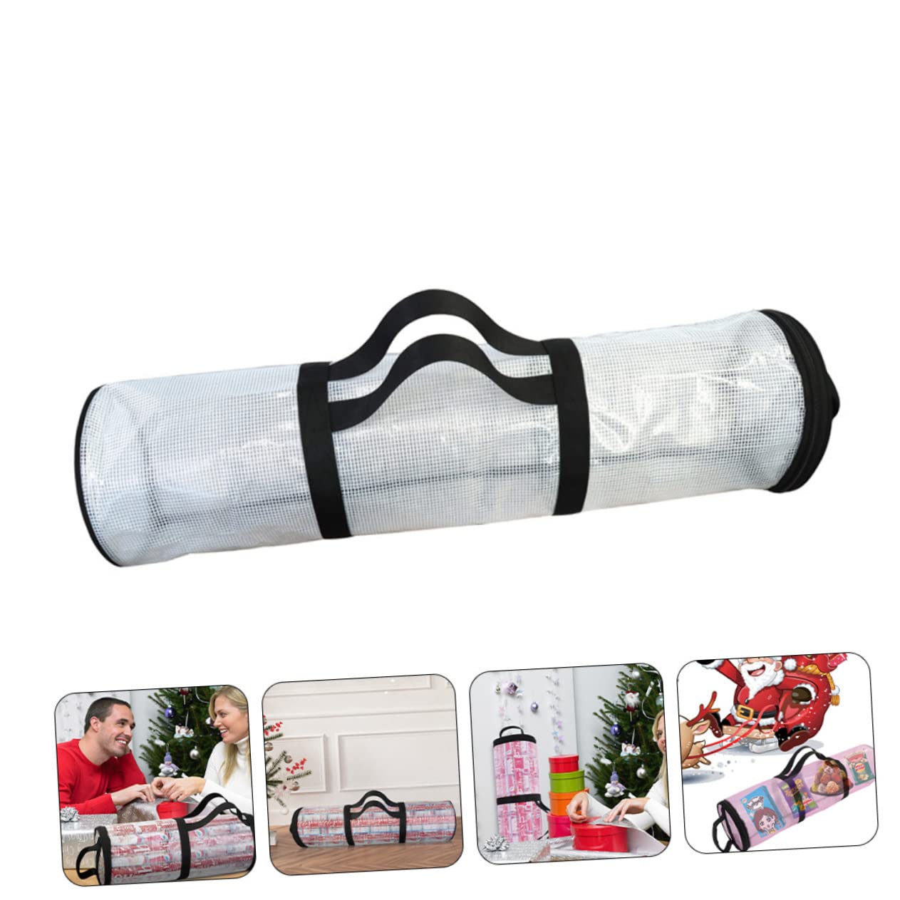 BUGUUYO 1pc Cylindrical Storage Bag Handheld Treat Pouch for Christmas Packing Storage Holder for Sundries Easy Access Convenient Organization
