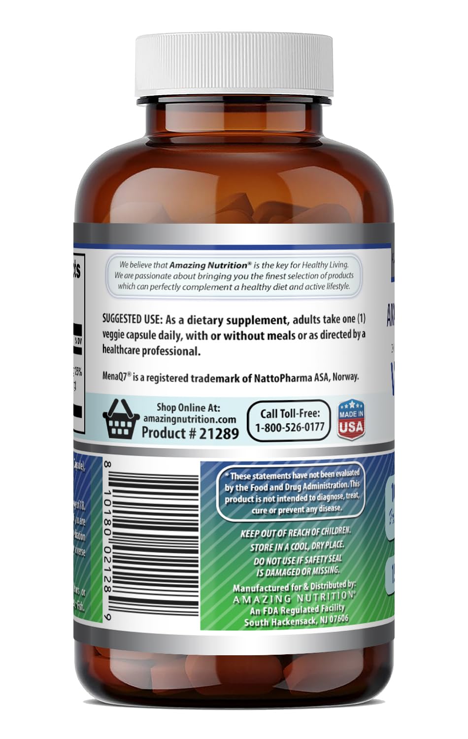 Amazon.com: Amazing Formulas Vitamin K2 Menaq7 MK7 Supplement