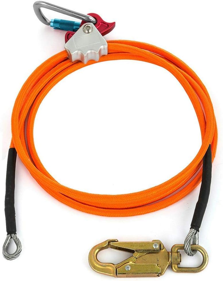 Hоttеѕt Sаlеѕ Kinbelle Better Grab Steel Core Flipline Kit - Adjustable Tree Lanyard, Low Stretch, Cut Resistant – for Fall Protection, Arborist, Tree Climbers