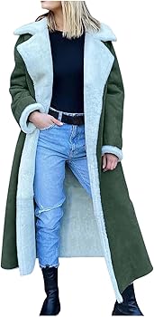 アンヌーク　Ecofur Over Coat 38 Amazon.com: HGps8w Women's Faux Suede Shearling Long Winter Coat