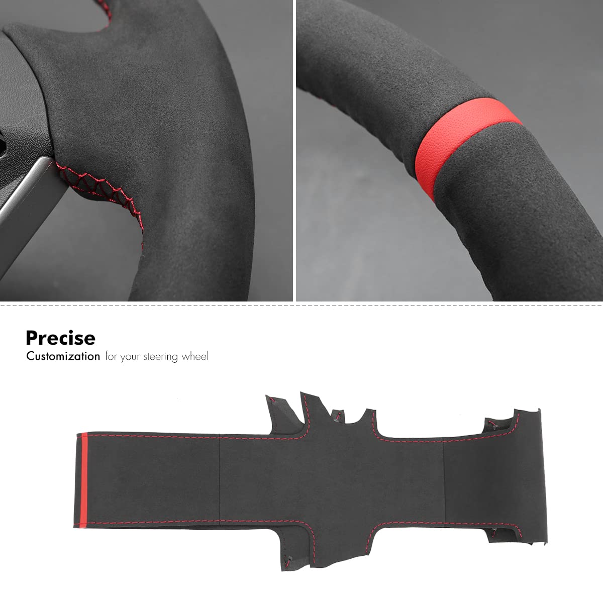 Coprivolante In Pelle Per Mitsubishi L200 2006-2015 - Mewant - Antiscivolo, Riscaldato, Cucitura Manuale - 6