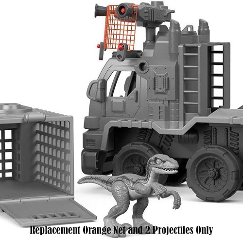 Miniatura 4 de Piezas de repuesto para Imaginext Jurassic World Dinosaur Hauler - FMX87 ~ Red naranja de repuesto y 2 proyectiles, naranja, rojo