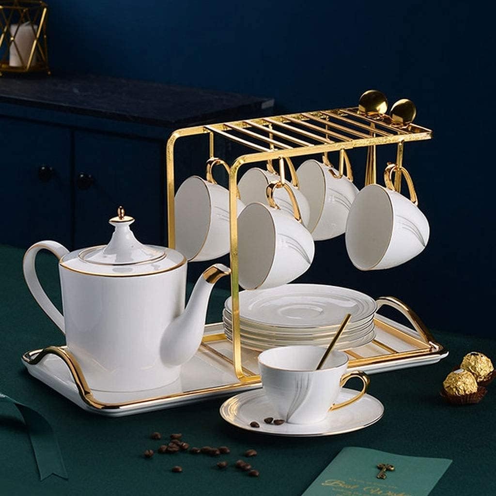 Cup & Saucer Sets Small Bone China Coffee Cup and Saucer Set Home Ceramic Flower Tea Cup Afternoon Tea Tea Set Coffee Cup