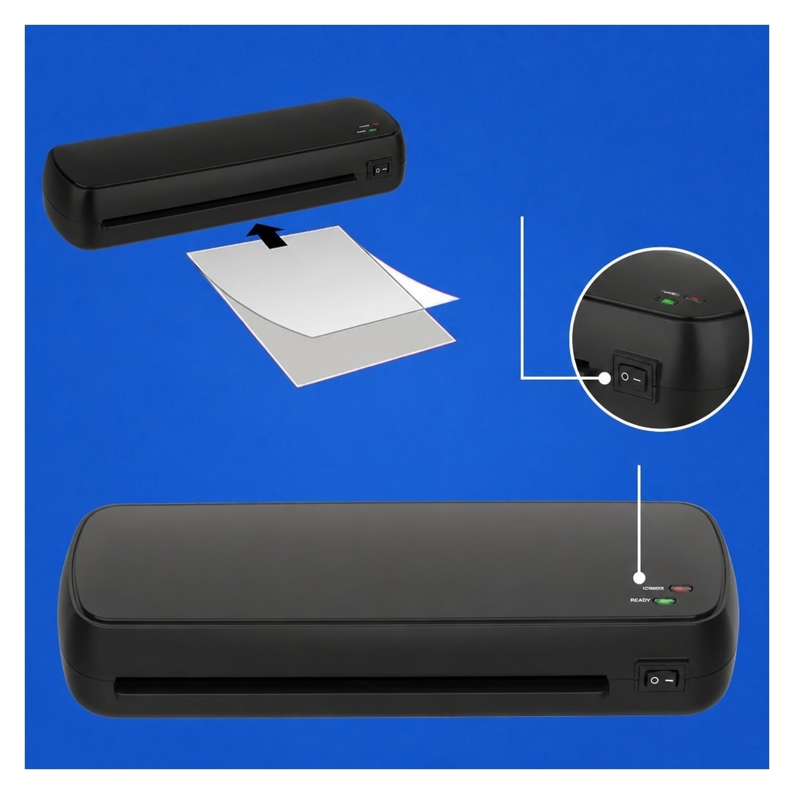 Laminator, Maszyna Do Laminowania 4 W 1 do domu i biura | Rozmiar A4, Standardowe Folie Użytku Domowego, Biurowego, Szkolnego