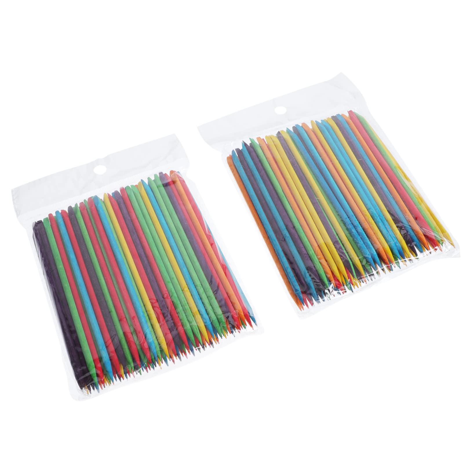 Mikinona 2pack Double-sided Manicure Orange Sticks Cleaning Tool for Nail Art 200 Pieces