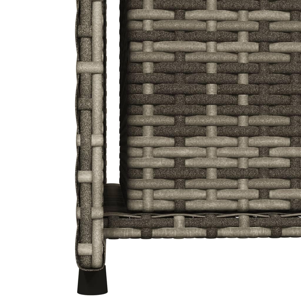 vidaXL Armoire Rangement Jardin Étagères Meuble Extérieur Patio Gris Résine Tressée