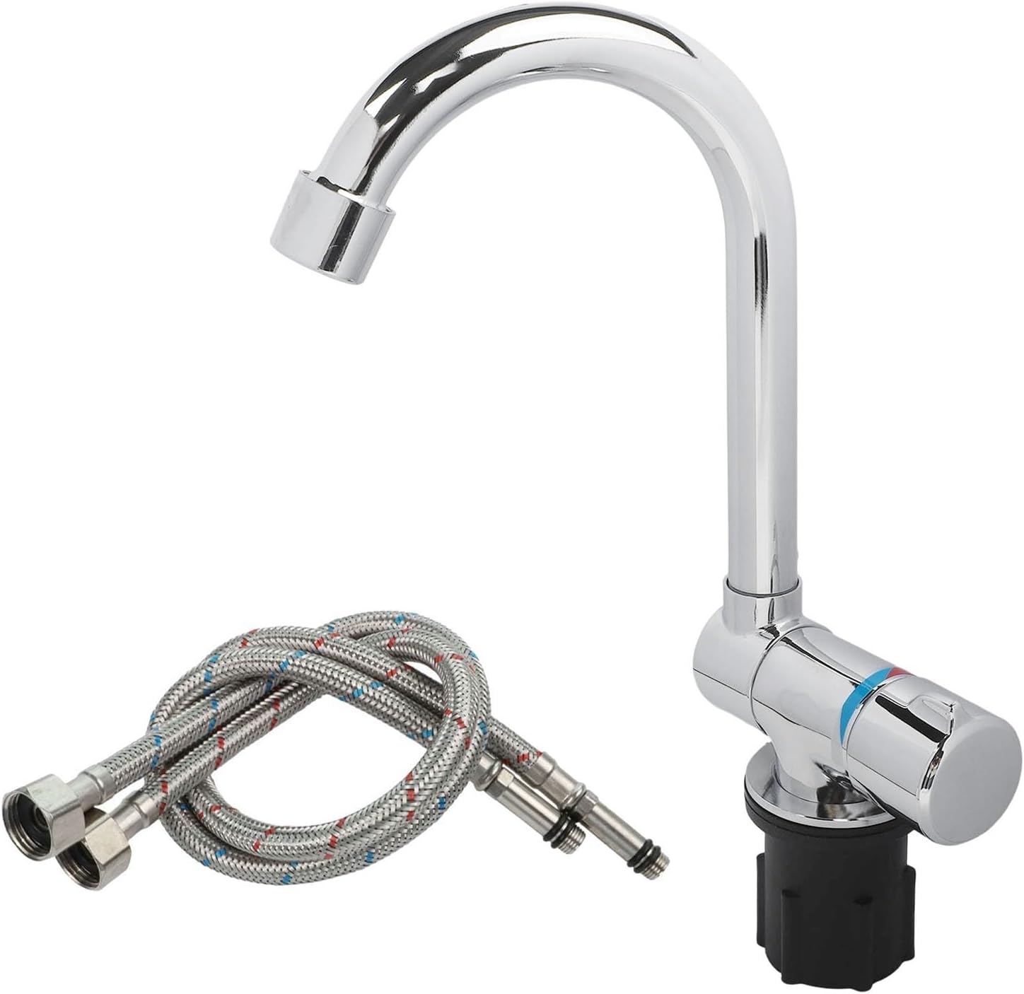 Fold Down Caravan Hot And Cold Mixer Water Tap Faucet,With 360 Degree Rotation For RV,For Motorhome,For Camper And For Yacht