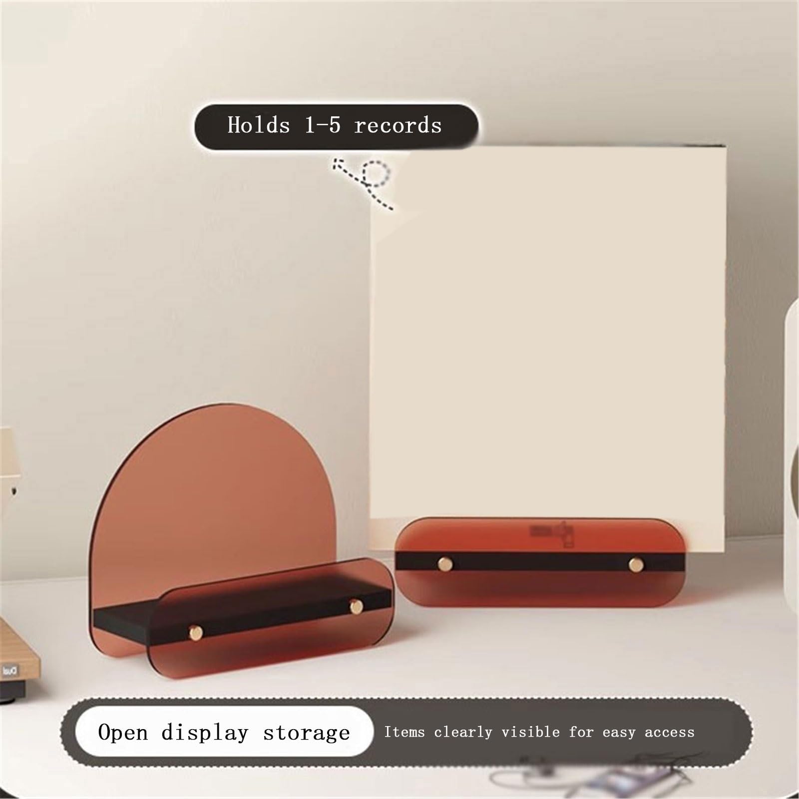 Registrare la Cassa Supporto Verticale for CD da scrivania in Acrilico for conservare Dischi in Vinile