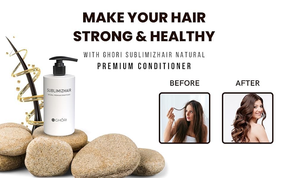 GHORI Sublimizhair Natural Premium Conditioner With Decocted Herbal Extract, Keratin, Lecithin and Ceramides 300 ml/10.1 FL.OZ. - Image 7