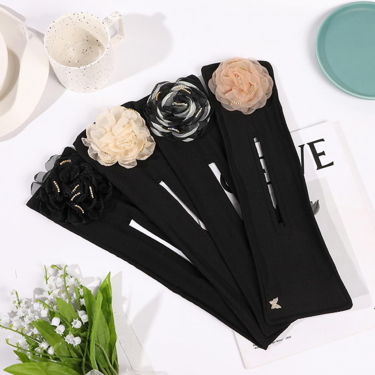 Housoutil 12stücke Teiliges Blumen-haar-dutt-maker Mit Dekoration Einfaches Haarstyling-tool Für Elegante Frisuren Für Reisen Partys Und Festivals
