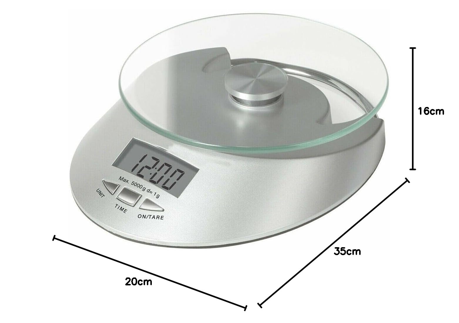 Bilancia Digitale Lcd Tasto Tara Pesa Da 1 Gr a 7 Kg Sf 400 Casa Cucina