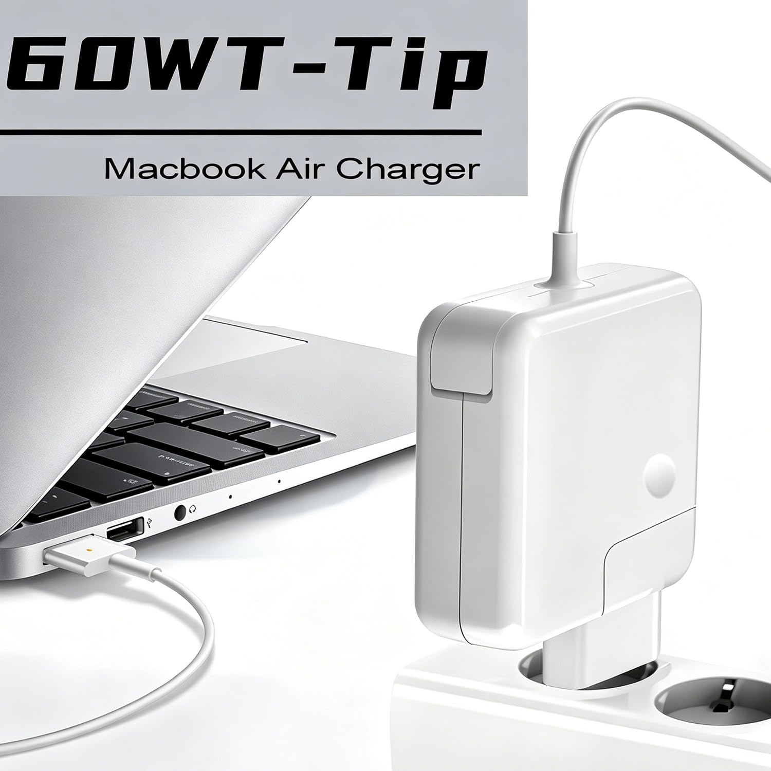 60W T-Tip Cargador,Compatibile Mac Book Pro Cargador con Mac Book Air & Mac Book Pro 11'' et 13'' Pulgadas 2012~2018, Modèle A1425、A1435、A1502、A1436