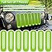 7PCS Front Grill Mesh Inserts for Jeep Wrangler JK JKU Unlimited 2007 2008 2009 2010 2011 2012 2013 2014 2015 2016 2017 2018 Grille Guard Cover Trim Clip-in Exterior Accessories (Matte Green)