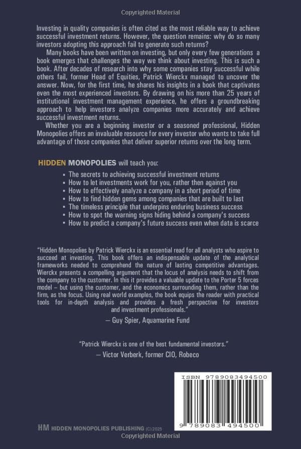 Image of Investing in Hidden Monopolies: Why Customer Loyalty Creates Superior Moats and How You Can Profit