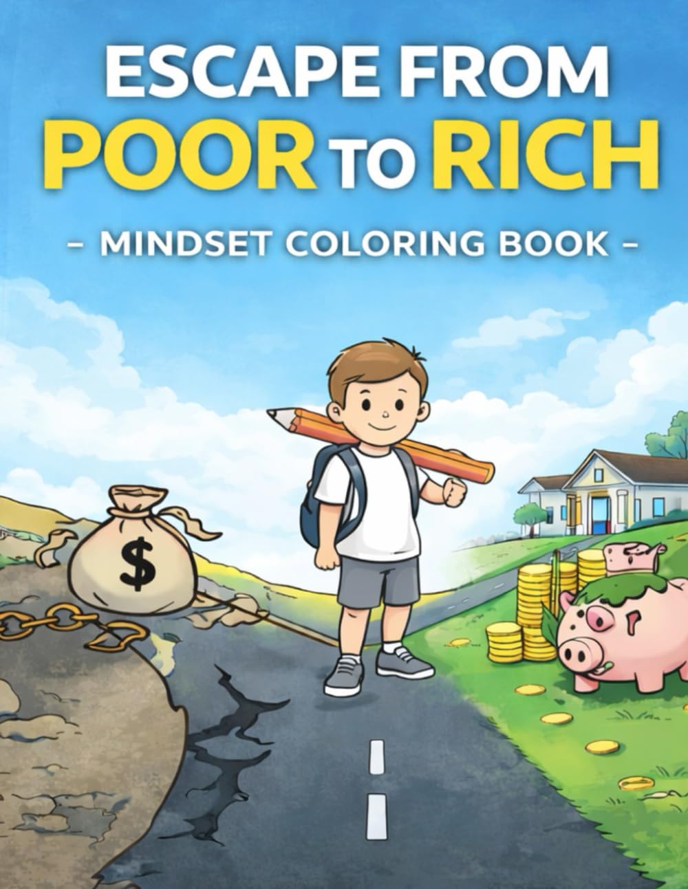 Escape from Poor to Rich: A Mindset Coloring Book