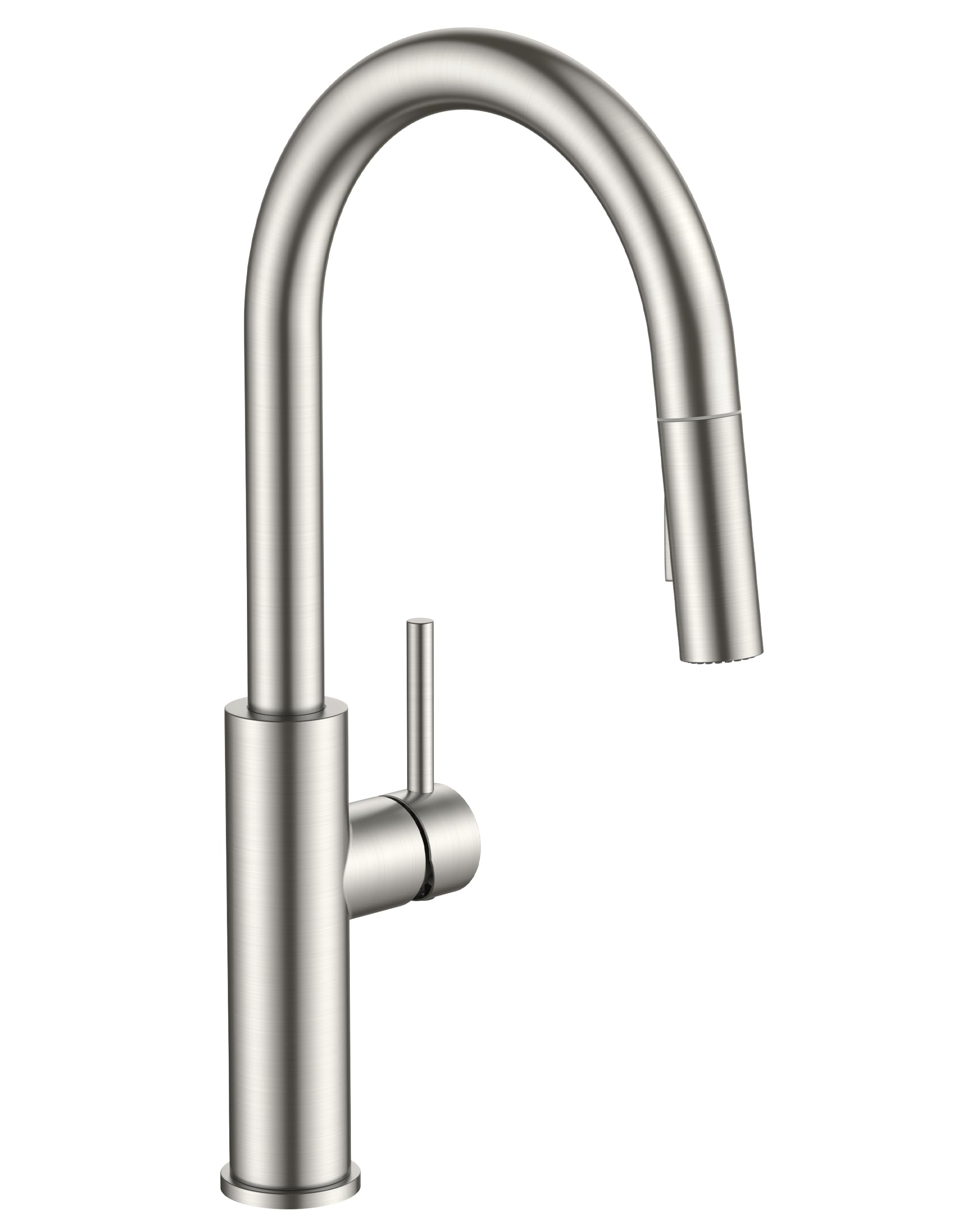 Kitchen Faucet with Pull Down Sprayer, Classic High Stainless Steel