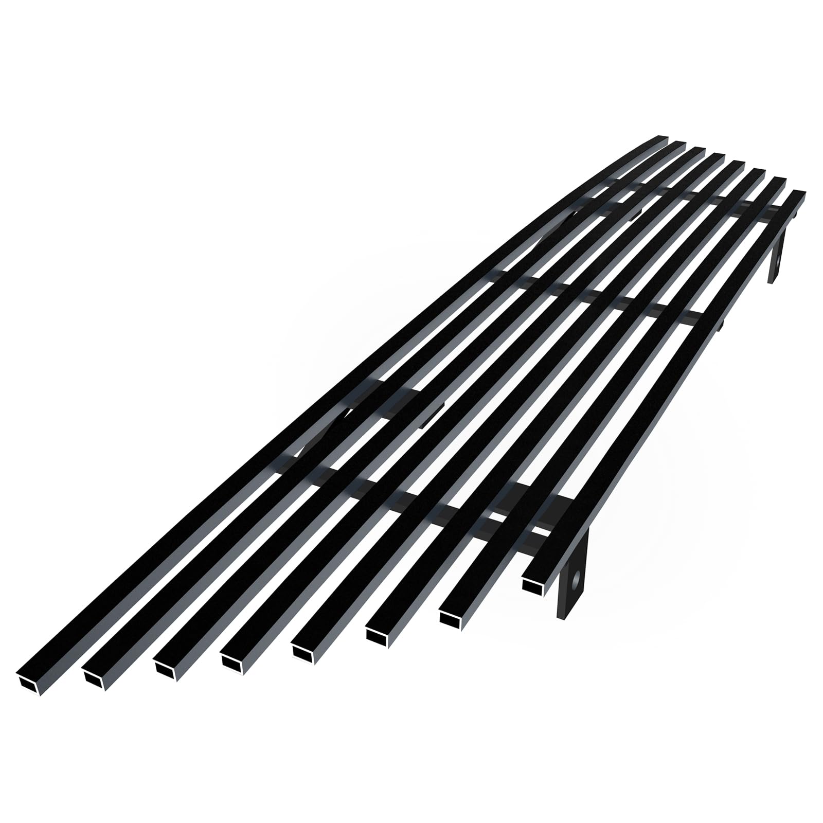 APS Compatible with Ford Mustang 1999-2004 for Models with OEM Honeycomb Grille Main Upper Stainless Steel Black 8x6 Horizontal Billet Front Grill Grille Insert F86009J