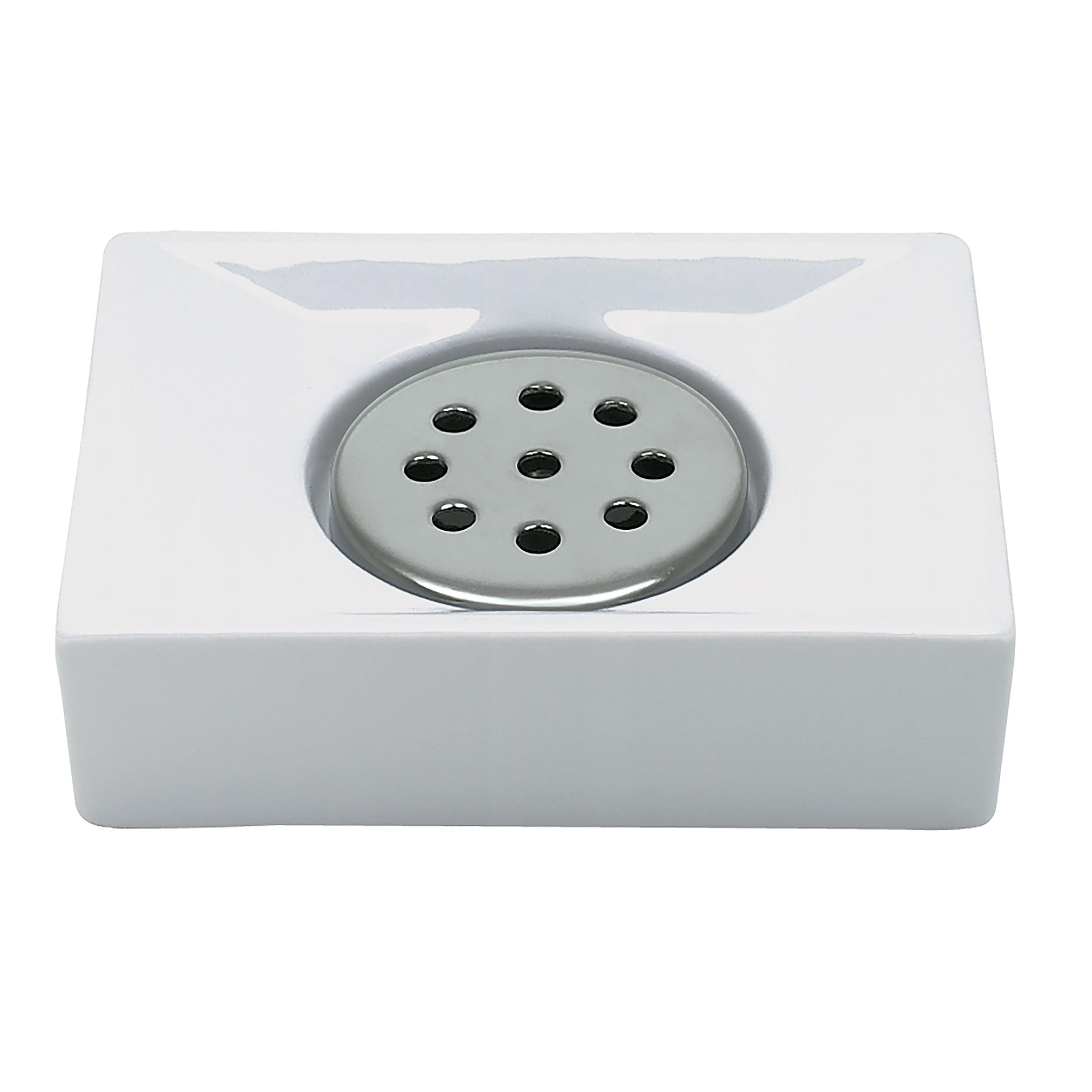 Spirella Quadro Stoneware Soap Dish, White