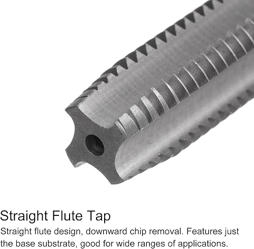 Miniatura 3 de uxcell Juego de grifos y brocas, M12 x 1.25 H2 rectos, fresadora de roscas para máquina de flauta recta, 0.413 in de acero cobalto M35 de alta