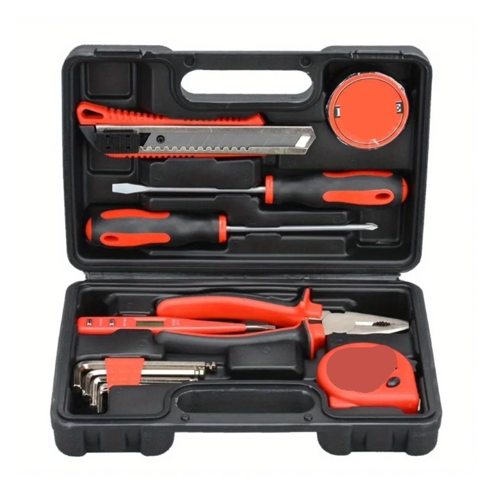 1 Set Household Hardware Tool Set Professional Maintenance Toolbox Auto Repair Set Storage Case(9pcs)