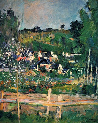 Affiche Paul Cezanne Houses on a Hill impression mate format medium pour decoration interieure