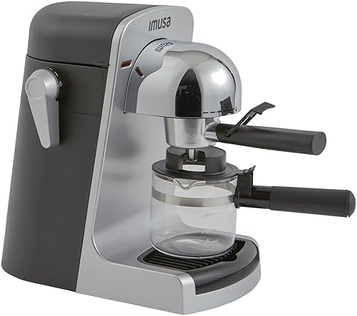 IMUSA Cafetera eléctrica para Espresso y Cappuccino Bistro de 4 tazas, plateado